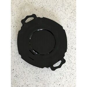 Vintage L E Smith, Mt. Pleasant Black Amethyst Two Handled Plate, 8 1/2”